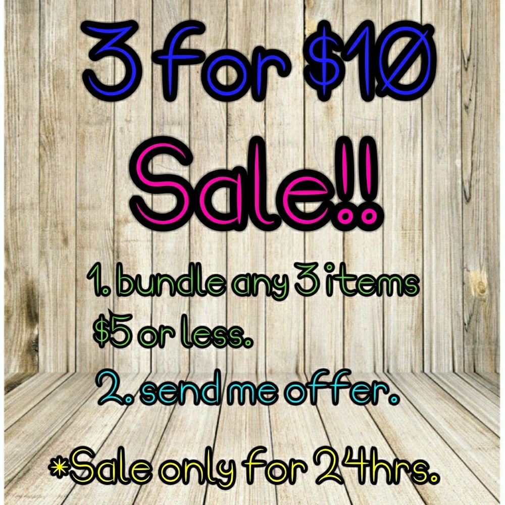 3 for $10 Sale